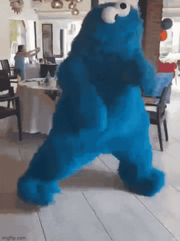 Fire Cookie Monster GIF