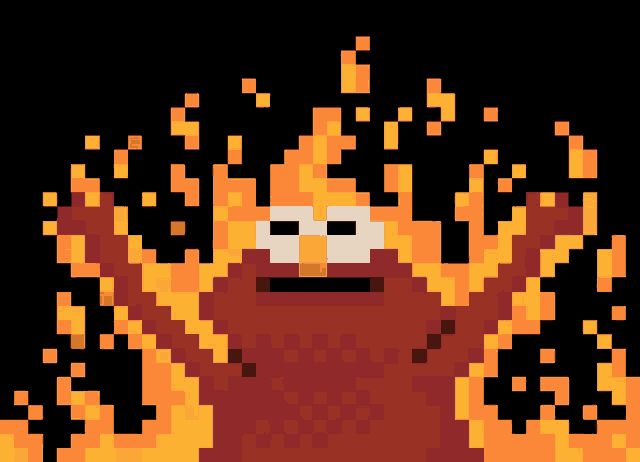 Fire Elmo GIF