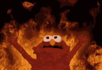 Fire Elmo Whahahah GIF
