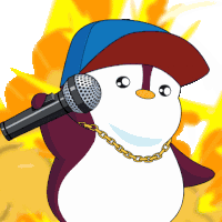 Fire Penguin Sticker