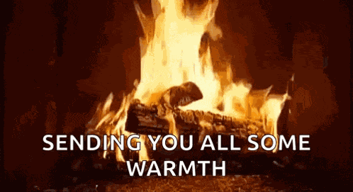 Fireplace Stay Warm GIF
