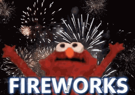 Fireworks Elmo GIF