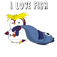 Fish Penguin Sticker