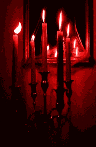 Five Red Candles GIF