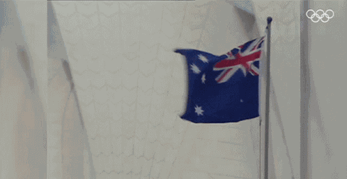 Flag In The Wind Australia GIF