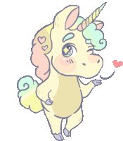 Flirty Unicorn Blows A Kiss Sticker
