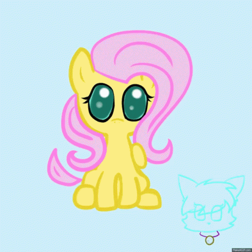 Fluttershy Thinking GIF