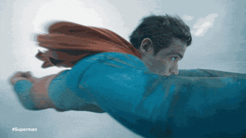 Flying Fast Superman GIF