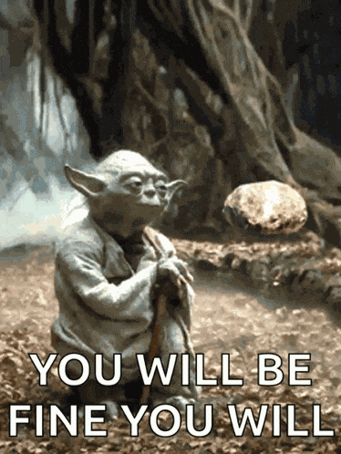 Flying Stone Yoda GIF