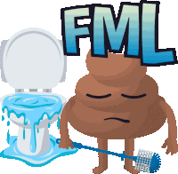 Fml Happy Poo Sticker