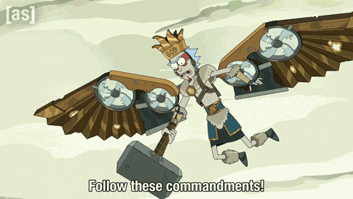Follow These Commandments Rick Sanchez GIF