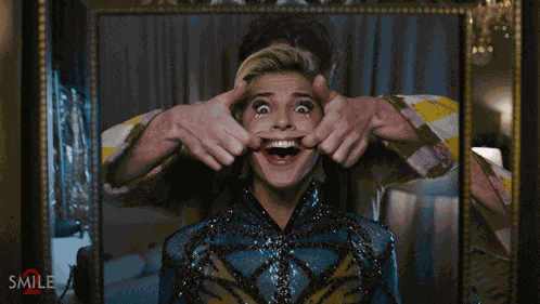 Forced Smile Skye Riley GIF