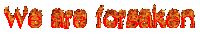 Forsaken Fire Text Sticker