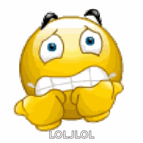 Freaking Out Yellow Emoji GIF