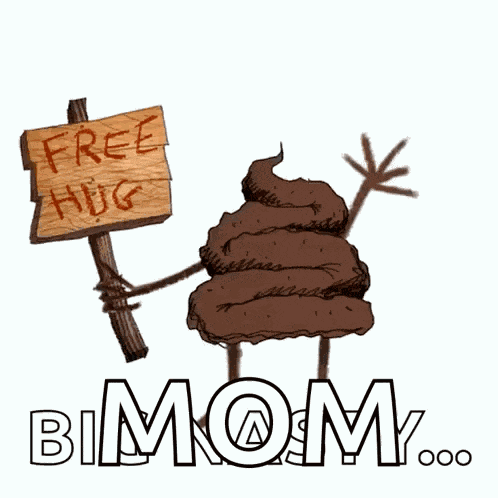 Free Hug Poop GIF