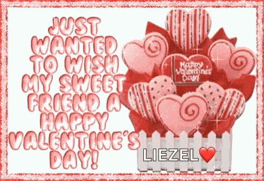 Friend Valentine Card Happy Valentines Day Friend GIF