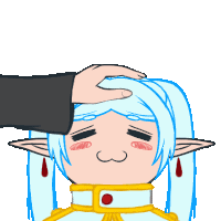 Frieren Acariciar Cabeza Sticker