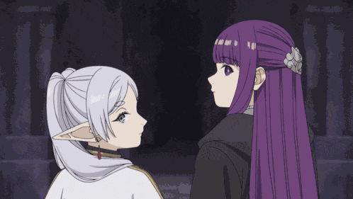 Frieren Beyond Journeys End Frieren Fern Walking Looking Back GIF