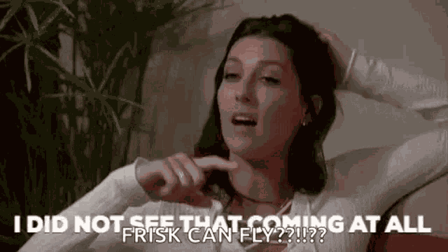 Frisk Can Fly I Did Not See That Coming At All GIF