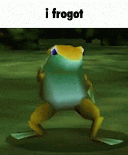 Frog Forgot GIF