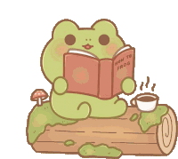 Frogs Like To Read Sticker