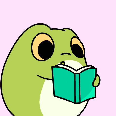 Frogs Writing Notes GIF