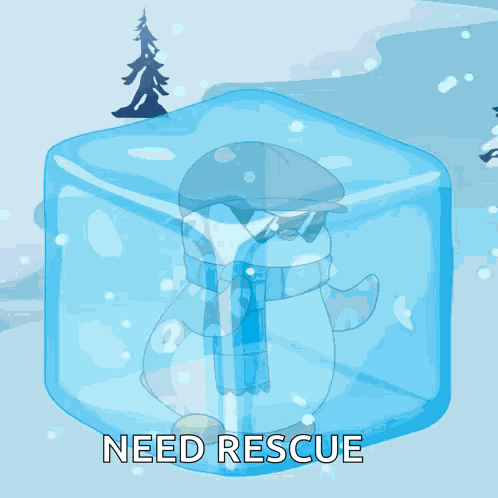 Frozen Solid Ice Cube GIF