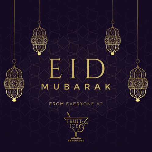 Fruit And Ice Eid Mubarak GIF