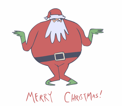 Funny Merry Christmas Dancing Santa GIF