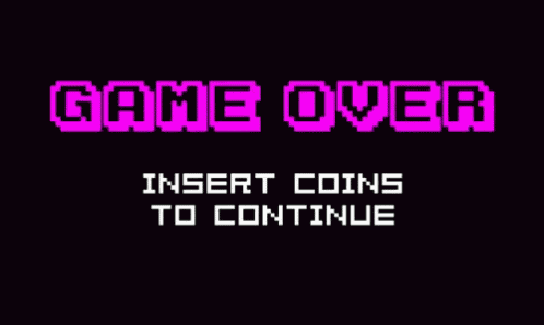 Game Over Insert Coins GIF