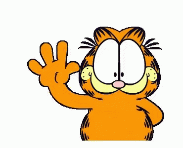 Garfield Waving GIF