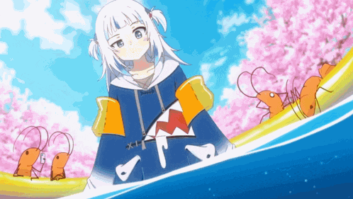 Gawr Gura Swimming GIF