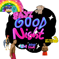 Gay Goodnight Gay Greetings Sticker