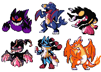 Gen 2 Megas Mega Sprites Sticker GIF
