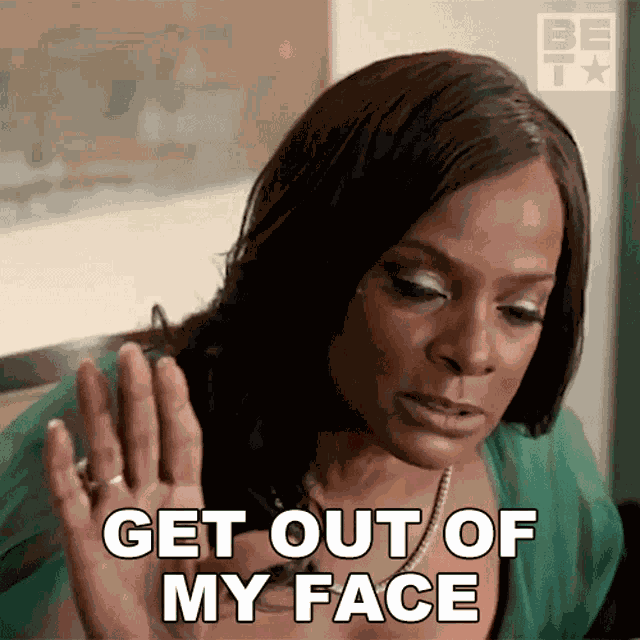 Get Out Of My Face Carolyn Britton GIF