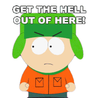 Get The Hell Out Of Here Kyle Broflovski Sticker