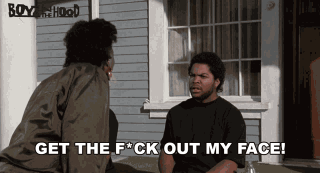 Get The Hell Out Of My Face Doughboy GIF