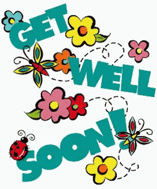 Get Well Soon Butterflies GIF
