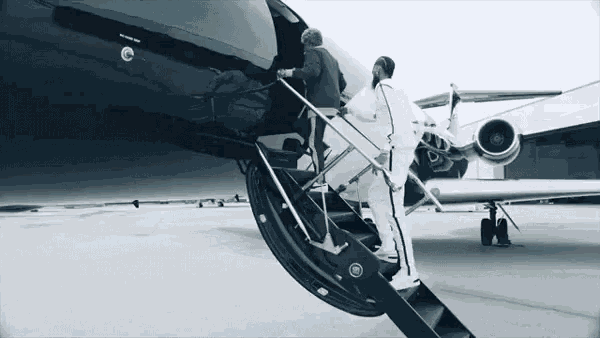 Getting Into Plane Walking Up Stairs GIF