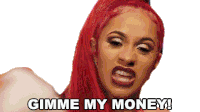 Gimme My Money Cardi B Sticker