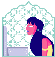 Girl Puking Rainbow In The Pot Sticker