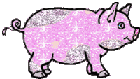 Glitter Pig Sticker