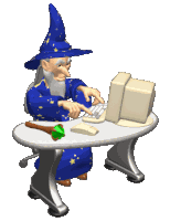 Glitterypopcorn Wizard Sticker