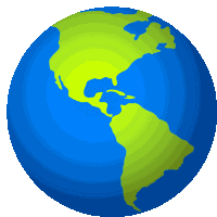 Globe Showing Americas Nature Sticker