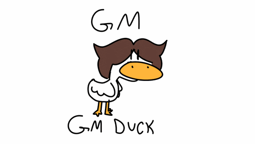 Gm Duck GIF