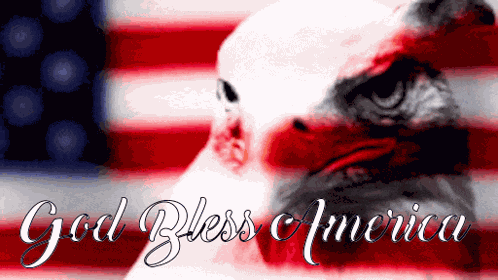 God Bless America American Flag GIF
