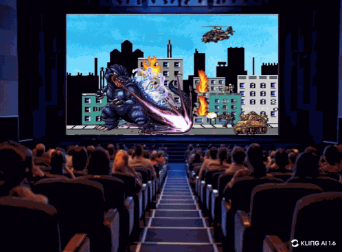 Godzilla Movie Theater GIF