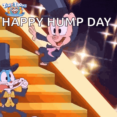 Going Down The Stairs Hamton J Pig GIF
