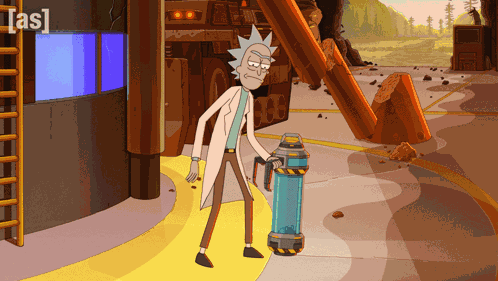 Going Through A Portal Rick GIF
