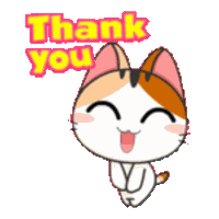 Gojill The Meow Thank You Sticker